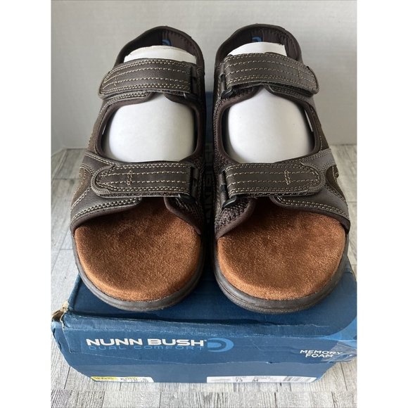Nunn Bush - Men Size 13M Memory Foam Dual Comfort Brown 2 Strap Sandals NEW main image 15